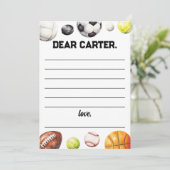 Rookie Year Sports Birthday Time Kapsel Karte (Stehend Vorderseite)