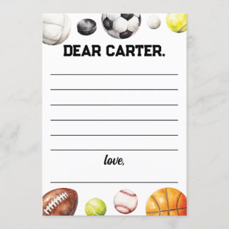 Rookie Year Sports Birthday Time Kapsel Karte