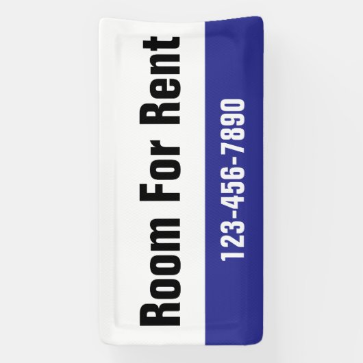 Room For Rent Blue Black and White Template Banner (Vertikal)