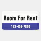 Room For Rent Blue Black and White Template Banner (Horizontal)