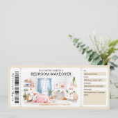 Room Makeover Gift Certificate Einladung (Stehend Vorderseite)