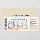 Room Makeover Gift Certificate Einladung (Vorne/Hinten)