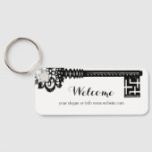 Room Number Rental Business Skeleton Key Keychain Schlüsselanhänger (Rückseite)