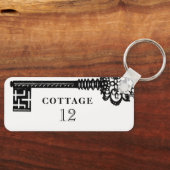 Room Number Rental Business Skeleton Key Keychain Schlüsselanhänger (Vorderseite)