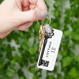 Room Number Rental Business Skeleton Key Keychain Schlüsselanhänger