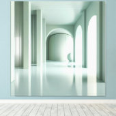 Room with Vertical Structure Wall Leinwanddruck (Insitu (Holzboden))