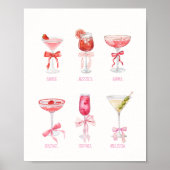 Roomate Cocktail Drinks Personalisierte Uni Dorm Poster (Vorne)