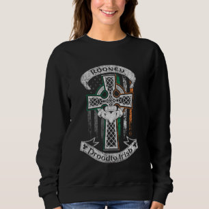 Rooney gibt Familiennamen irische Amerikaner Flagg Sweatshirt