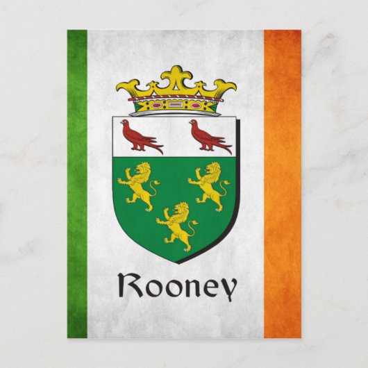 Rooney Irish Flag Postkarte (Vorderseite)