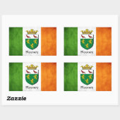 Rooney Irish Flag Rechteckiger Aufkleber (Blatt)