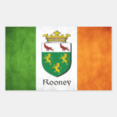 Rooney Irish Flag Rechteckiger Aufkleber (Vorderseite)
