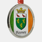 Rooney Irish Flag Silbernes Ornament (Rechts)
