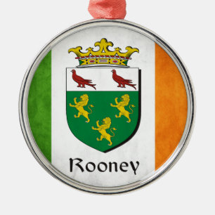 Rooney Irish Flag Silbernes Ornament