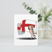 Rooney mit ENGLAND-Flagge Postkarte (Stehend Vorderseite)