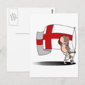 Rooney mit ENGLAND-Flagge Postkarte (Vorne/Hinten)