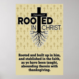 Rooot in Christus Kolossians 2:7 Bibelstudium Vers Poster