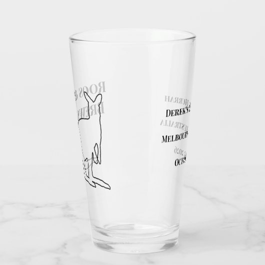 Roos & Brews Bachelor Party Memory Glas (Links)