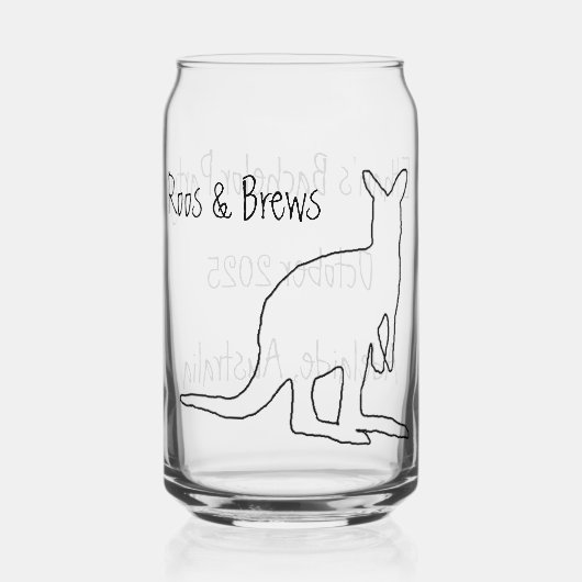 Roos & Brews Junggesellenabschiedsglas Dosenglas (Vorderseite)