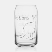 Roos & Brews Stag Party Glass Dosenglas (Vorderseite)