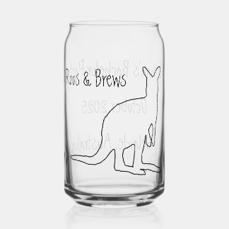 Roos & Brews Stag Party Glass Dosenglas
