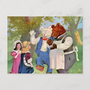 Roosevelt Bären mit den Märchenprinzessen Postkarte