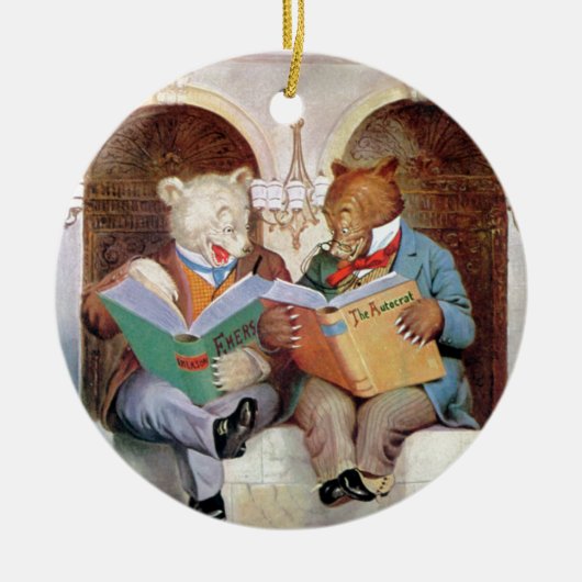 Roosevelt Bears an der öffentlichen Bibliothek Keramikornament (Vorne)