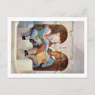 Roosevelt Bears an der öffentlichen Bibliothek Postkarte