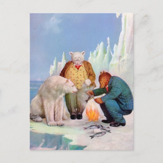 Roosevelt Bears fischen in Alaska Postkarte (Vorderseite)