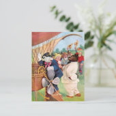 Roosevelt Bears Fly in Hot Air Ballon Postkarte (Stehend Vorderseite)