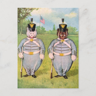 Roosevelt Bears im Militär Postkarte