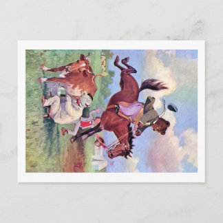Roosevelt Bears Reiten Rodeo Pferde Postkarte