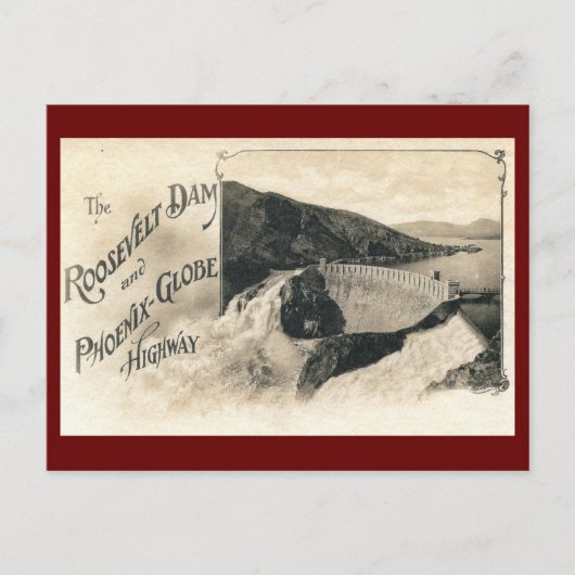 Roosevelt Dam Vintag Postkarte (Vorderseite)