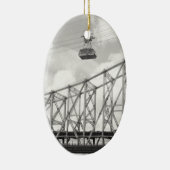 Roosevelt-Insel-Straßenbahn, NYC, analoges (Film) Keramikornament (Rechts)