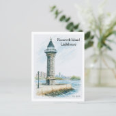 Roosevelt Island Leuchtturm NYC Postkarte (Stehend Vorderseite)