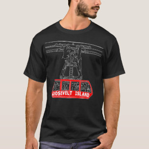 Roosevelt Island Tram Hand Drawn New York City T-Shirt