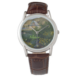 Roosevelt Lake Bridge Arizona Gelbe Wildblumen Armbanduhr