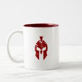 Roosevelt Man in the Arena Warrior Graphic in Red Zweifarbige Tasse (Links)
