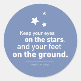 Roosevelt Quote Feet Star 20xstickers CUSTOM FARBE Runder Aufkleber