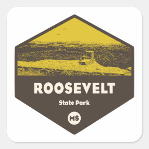 Roosevelt Staat Park Mississippi Quadratischer Aufkleber