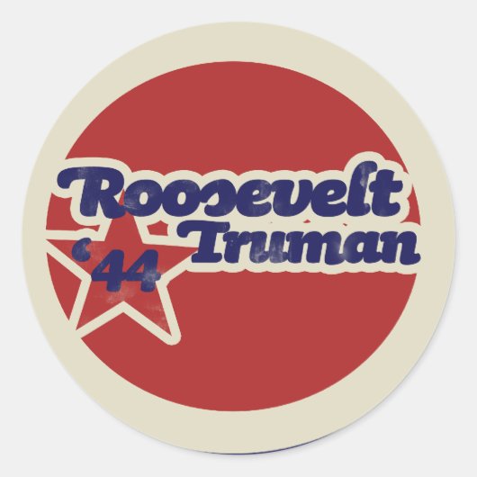 Roosevelt Truman 44 Runder Aufkleber (Vorderseite)