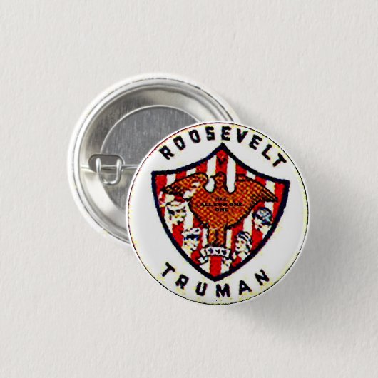 Roosevelt-Truman - Knopf Button (Vorne & Hinten)
