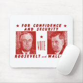 Roosevelt + Wallace, rot Mousepad (Mit Mouse)
