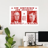 Roosevelt + Wallace, rot Poster (Heimbüro)