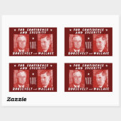 Roosevelt + Wallace, rot Rechteckiger Aufkleber (Blatt)
