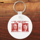 Roosevelt + Wallace, rot Schlüsselanhänger (Vorderseite)