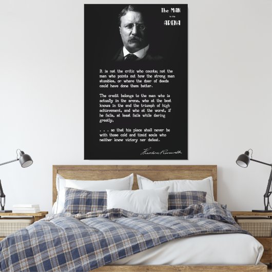 Roosevelts MAN in der ARENA-Rede 2 Leinwanddruck (Insitu (Schlafzimmer))