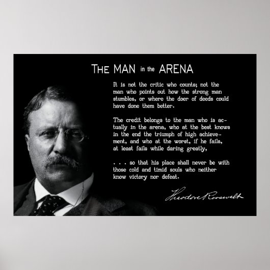 Roosevelts MAN in der ARENA-Rede Poster (Vorne)
