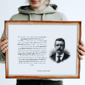 Roosevelts Mann in der Arena Horizontal Poster