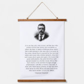 Roosevelts Mann in der Arena Wandteppich Mit Holzrahmen (Vorderseite)