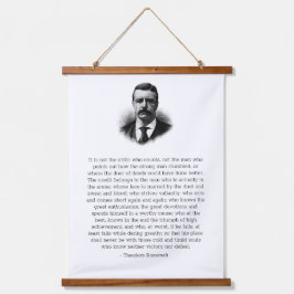 Roosevelts Mann in der Arena Wandteppich Mit Holzrahmen
